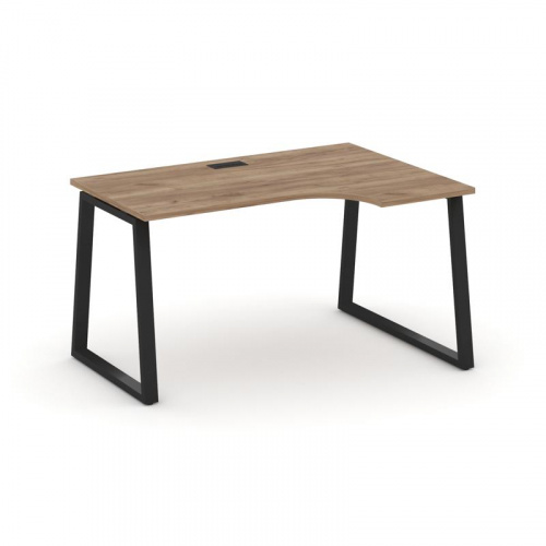 Style Project Стол рабочий эргоном. SN-6T1.SPA-022(R) Акация Лорка/Металл Антрацит/Заглушка Пластик фото 4 Style Project Стол рабочий эргоном. SN-6T1.SPA-022(R) Акация Лорка/Металл Антрацит/Заглушка Пластик фото 4