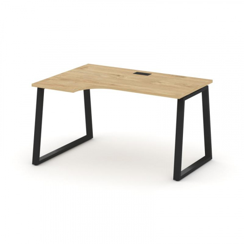 Style Project Стол рабочий эргоном. SN-6T1.SPA-012(L) Акация Лорка/Металл Антрацит/Заглушка Пластик
