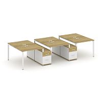 Бенч-система на 6 мест с 2 опорными тумбами Concept CN.DRS-337