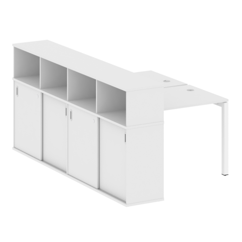 Бенч-система с шкафом-купе на П-обр. м/к Metal System Quattro 50БП.РС-СШК-4.1 фото 14