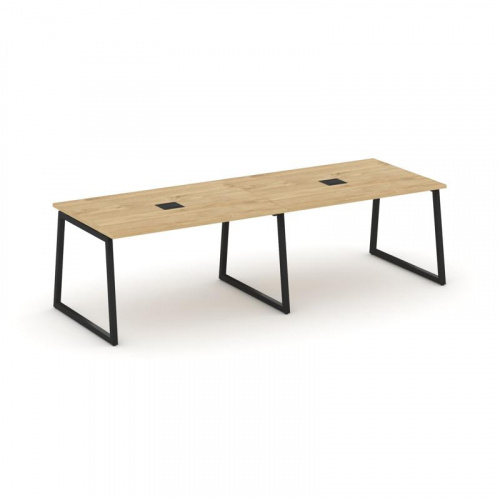 Style Project Стол переговорный SN-4T1.SPRG-012 Акация Лорка/Металл Антрацит/Заглушка Металл Антраци фото 2