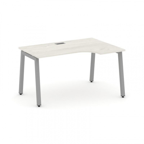 Style Project Стол рабочий эргоном. SN-5A.SPA-012(R) Антрацит/Металл Белый 1580*700/980*750