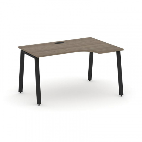 Style Project Стол рабочий эргоном. SN-6A.SPA-012(R) Тиквуд Светлый/Металл Антрацит 1580*700/980*750 фото 7