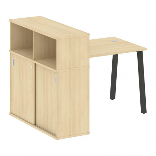 Стол письменный с шкафом-купе на А-обр. м/к Metal System БА.РС-СШК-3.1 фото 3