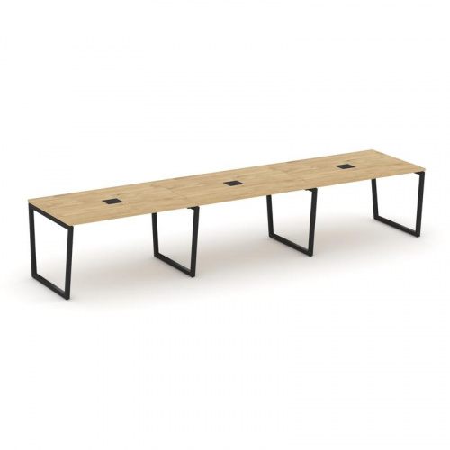 Style Project Стол переговорный SN-4T2.SPRG-023 Акация Лорка/Металл Антрацит/Заглушка Металл Антраци