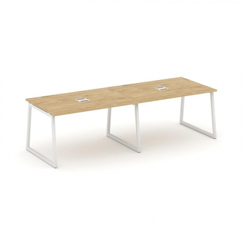 Style Project Стол переговорный SN-4T1.SPRG-012 Акация Лорка/Металл Антрацит/Заглушка Металл Антраци