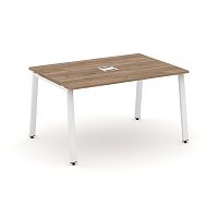 Style Project Стол переговорный SN-6A.SPRG-003 Дуб Табак/Металл Белый 1380*980*750