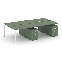 Бенч-система на 4 места с 2 опорными тумбами Concept CN.DRS-320