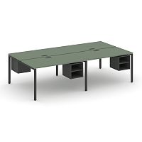 Бенч-система на 4 места с подвесными тумбами Concept CN.DRS-127