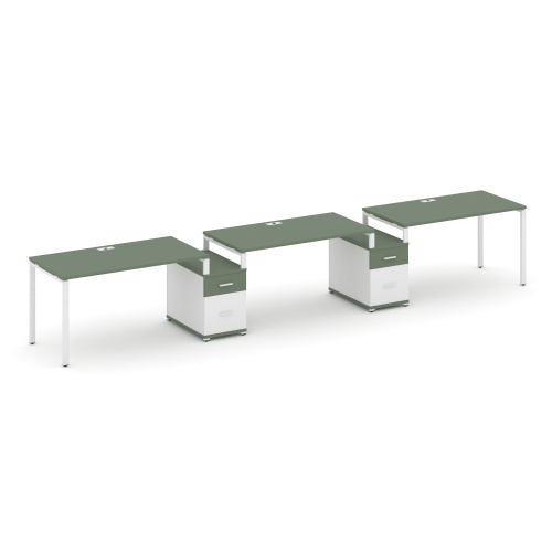 Бенч-система на 3 места с 2 опорными тумбами Concept CN.ORS-330 фото 5