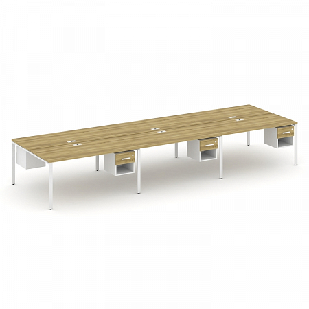 Бенч-система на 6 мест с подвесными тумбами Concept CN.DRS-160