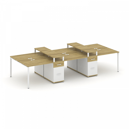 Бенч-система на 6 мест с 2 опорными тумбами Concept CN.DRS-469