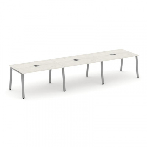 Style Project Стол переговорный SN-6A.SPRG-024 Дуб Наварра/Металл Белый 4740*980*750 фото 11