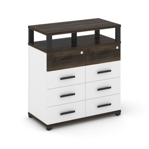 Тумба приставная c 8 ящиками и надставкой Concept CN.TSP-015 B Тумба приставная c 8 ящиками и надставкой Concept CN.TSP-015 B