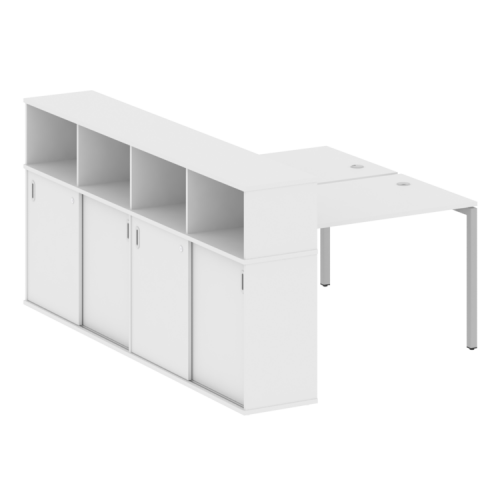 Бенч-система с шкафом-купе на П-обр. м/к Metal System Quattro 40БП.РС-СШК-4.2 фото 4 Бенч-система с шкафом-купе на П-обр. м/к Metal System Quattro 40БП.РС-СШК-4.2 фото 4