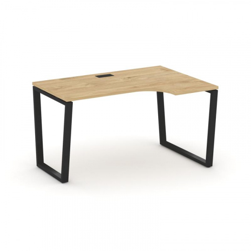 Style Project Стол рабочий эргоном. SN-6T2.SPA-002(R) Акация Лорка/Металл Антрацит/Заглушка Пластик