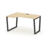 Style Project Стол рабочий эргоном. SN-6T2.SPA-022(L) Акация Лорка/Металл Антрацит/Заглушка Пластик