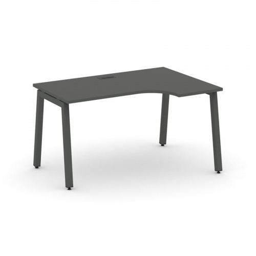 Style Project Стол рабочий эргоном. SN-5A.SPA-012(R) Антрацит/Металл Белый 1580*700/980*750 фото 24