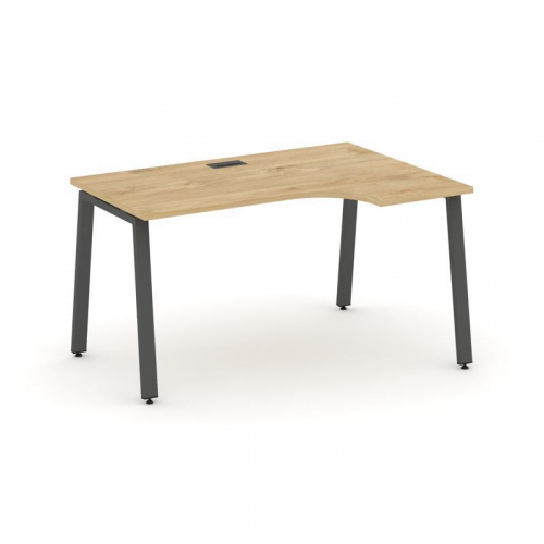 Style Project Стол рабочий эргоном. SN-6A.SPA-012(R) Тиквуд Светлый/Металл Антрацит 1580*700/980*750 фото 28