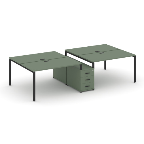 Бенч-система на 4 места с опорной тумбой Concept CN.DRS-311