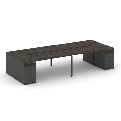 Бенч-система на 4 места с 2 опорными тумбами Concept CN.DRS-426 фото 3