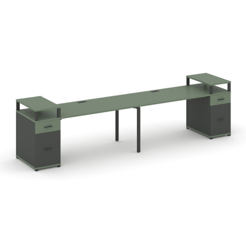 Бенч-система на 2 места с 2 опорными тумбами Concept CN.ORS-432 фото 2