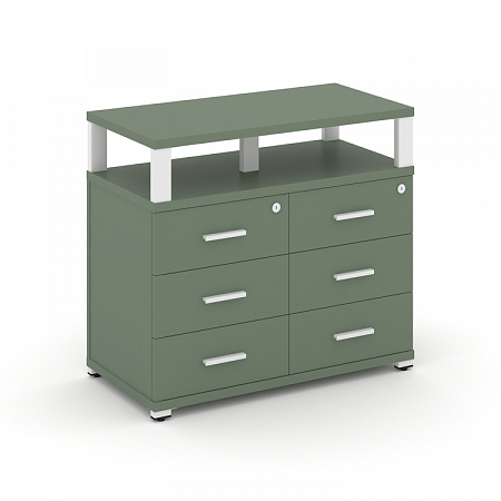 Тумба приставная с 6 ящиками Concept CN.TSP-009 W