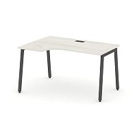Style Project Стол рабочий эргоном. SN-4A.SPA-001(L) Дуб Наварра/Металл Антрацит 1380*600/980*750