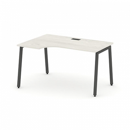 Style Project Стол рабочий эргоном. SN-4A.SPA-001(L) Дуб Наварра/Металл Антрацит 1380*600/980*750