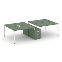 Бенч-система на 4 места с опорной тумбой Concept CN.DRS-312