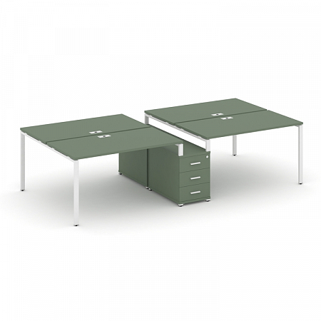 Бенч-система на 4 места с опорной тумбой Concept CN.DRS-312