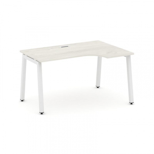 Style Project Стол рабочий эргоном. SN-5A.SPA-012(R) Антрацит/Металл Белый 1580*700/980*750 фото 16