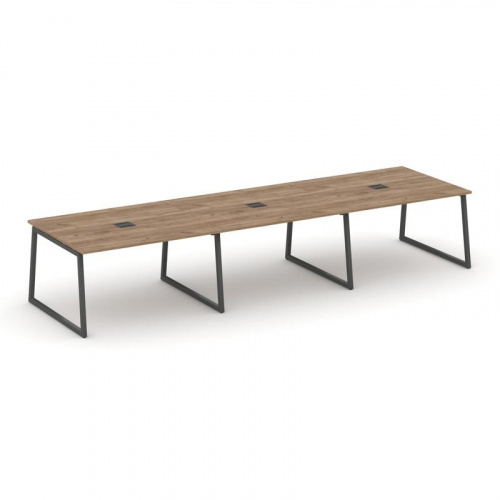 Style Project Стол переговорный SN-4T1.SPRG-053 Акация Лорка/Металл Антрацит/Заглушка Металл Антраци фото 23