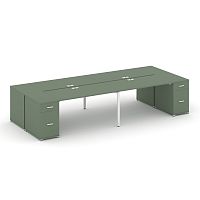 Бенч-система на 4 места с 2 опорными тумбами Concept CN.DRS-432