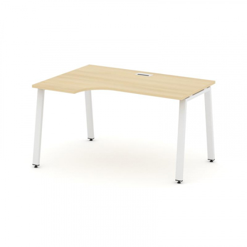 Style Project Стол рабочий эргоном. SN-6A.SPA-001(L) Антрацит/Металл Белый 1380*600/980*750 фото 19