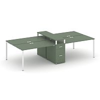 Бенч-система на 4 места с 1 опорной тумбой Concept CN.DRS-439