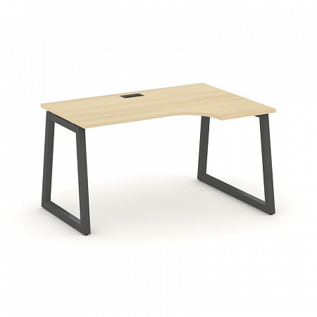Style Project Стол рабочий эргоном. SN-5T1.SPA-022(R) Акация Лорка/Металл Антрацит/Заглушка Пластик
