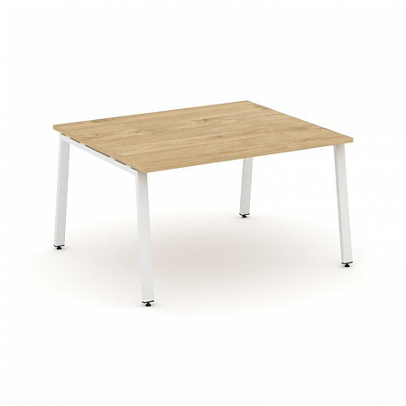 Style Project Стол переговорный SN-6A.SPRG-032.3 Тиквуд Светлый/Металл Белый 1180*1180*750