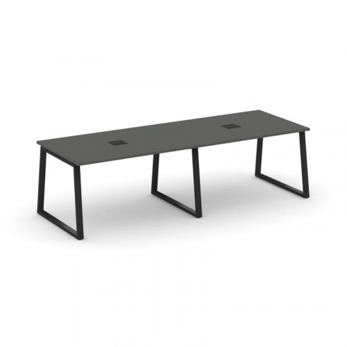 Style Project Стол переговорный SN-6T1.SPRG-014 Акация Лорка/Металл Антрацит/Заглушка Металл Антраци фото 9