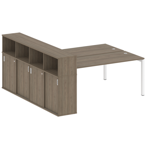 Бенч-система с шкафом-купе на П-обр. м/к Metal System Quattro 50БП.РС-СШК-4.5 фото 3