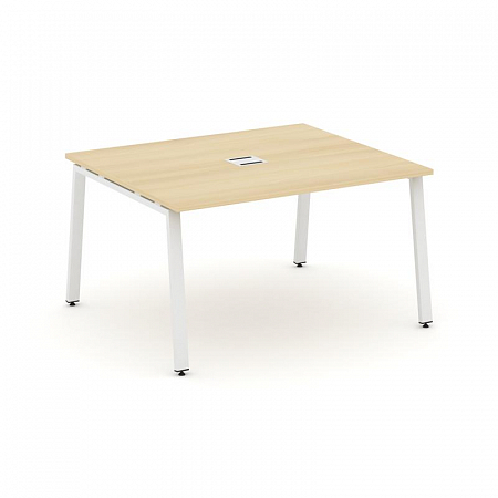 Style Project Стол переговорный SN-6A.SPRG-033 Акация Лорка/Металл Белый 1380*1180*750