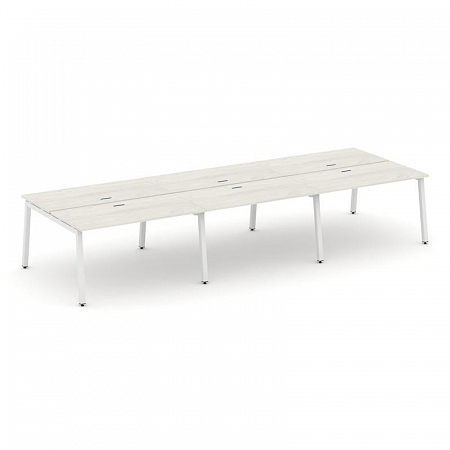 Style Project Рабочая станция 2-х сторон. SN-5A.DRS-074 Дуб Наварра/Металл Белый 4740*1432*750