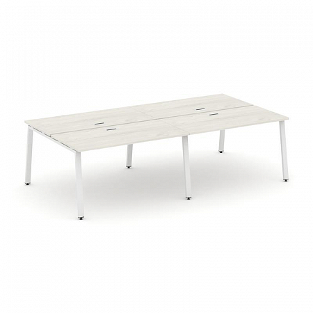 Style Project Рабочая станция 2-х сторон. SN-6A.DRS-044 Дуб Наварра/Металл Белый 3160*1432*750