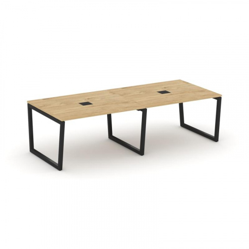 Style Project Стол переговорный SN-5T2.SPRG-043 Акация Лорка/Металл Антрацит/Заглушка Металл Антраци Style Project Стол переговорный SN-5T2.SPRG-043 Акация Лорка/Металл Антрацит/Заглушка Металл Антраци