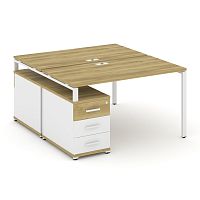 Бенч-система на 2 места с опорной тумбой Concept CN.DRS-303