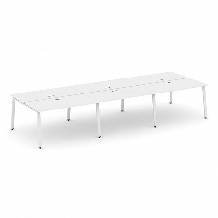 Style Project Рабочая станция 2-х сторон. SN-6A.DRS-083 Белый/Металл Белый 4140*1632*750