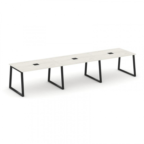 Style Project Стол переговорный SN-6T1.SPRG-023 Акация Лорка/Металл Антрацит/Заглушка Металл Антраци фото 8