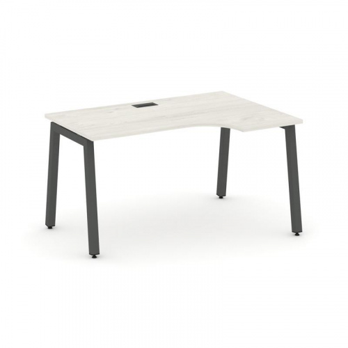 Style Project Стол рабочий эргоном. SN-5A.SPA-012(R) Антрацит/Металл Белый 1580*700/980*750 фото 17