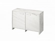 Тумба двухсекционная FI-12-02.G Хромикс белый/Мрамор Леванто белый