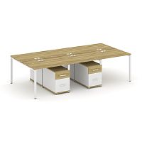 Бенч-система на 6 мест с 2 опорными тумбами Concept CN.DRS-345